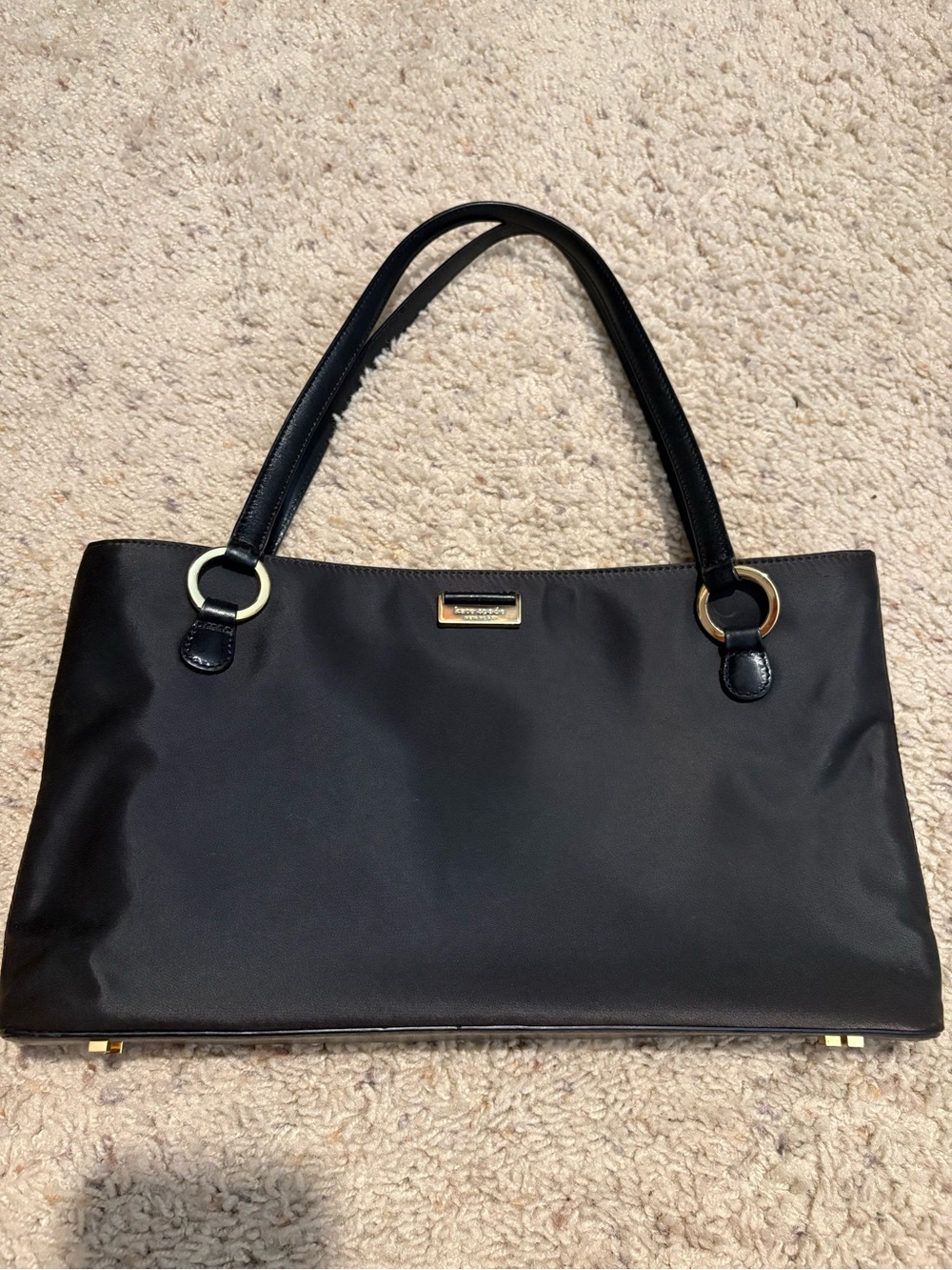 Vintage kate spade New York Tote Bag with Gold Hardware